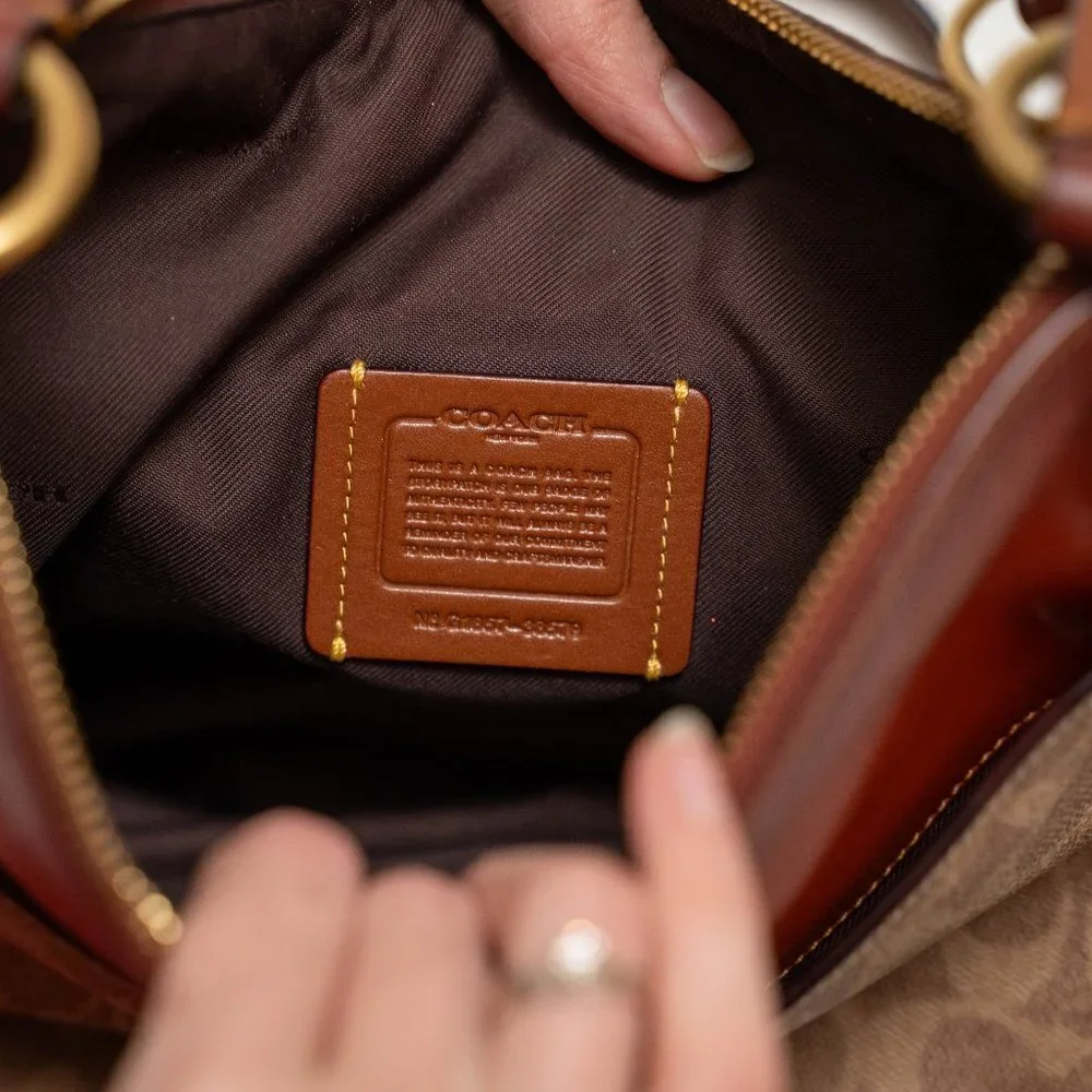 NWOT Coach Leather Monogram Corssbody Bag
